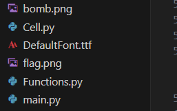 The folder opened in VSCode